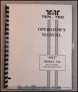 TenTec 6N2 Model 526 Instruction Manual - Click Image to Close